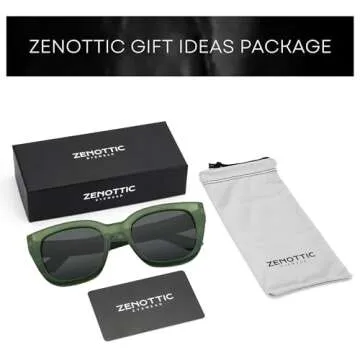 ZENOTTIC Retro Square Polarized Sunglasses for Women