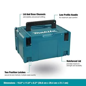 Makita Stackable Interlocking Tool Case for Organization