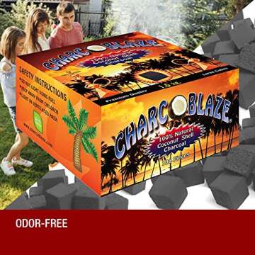 Natural Coconut Hookah Coals - 108 Charcoblaze Cubes