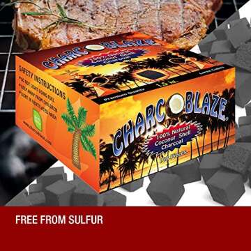 Natural Coconut Hookah Coals - 108 Charcoblaze Cubes
