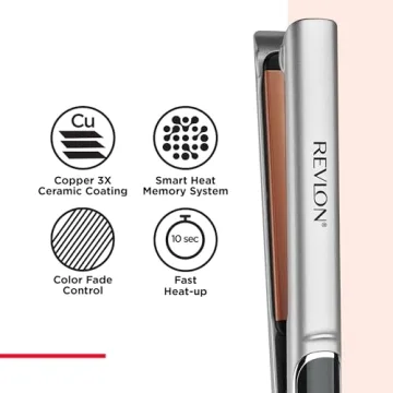 Revlon Copper Smooth Flat Iron for Quick Shiny Styles