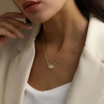 Fissen Initial Necklace for Women in 14K Gold Plated