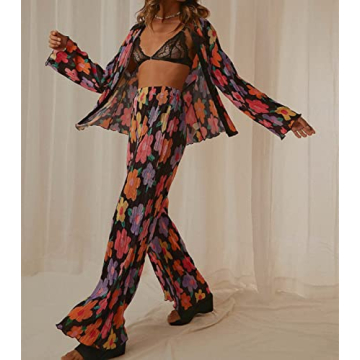 NUFIWI Women Y2K Floral Two Piece Outfit for Summer