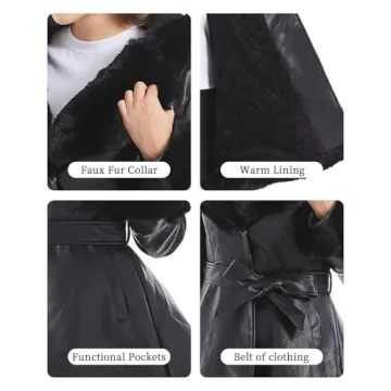 GRAN ORIENTE Faux Leather Jacket with Fur Collar