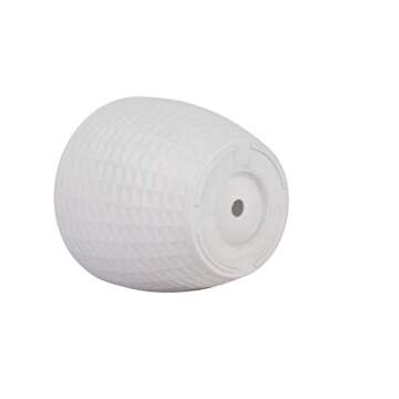 LA JOLIE MUSE Flower Pots Outdoor Indoor, Garden Planters, Modern Chic Planters with White Geometric Mosaic Texture Patterns, Set of 2, Matte White (8.6 + 7.5 Inch)