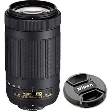 Nikon D5600 DSLR Camera with 18-55mm VR and 70-300mm Lenses + 2 Pc 64GB Memory, Tripod, Flash, and More (23pc Bundle)