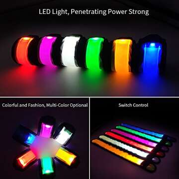 Esonstyle LED Light Up Slap Bracelets for Night Safety