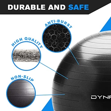 DYNAPRO Exercise Ball Supports 2200lbs with Style