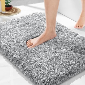 Yimobra Bathroom Rugs Non Slip Washable 24x17, Ultra Soft and Water Absorbent Bath Mats, Plush Fluff...