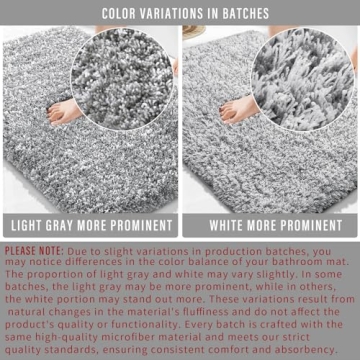 Yimobra Plush Non-Slip Bathroom Rug Soft & Absorbent 24x17