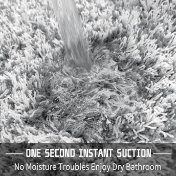 Yimobra Plush Non-Slip Bathroom Rug Soft & Absorbent 24x17