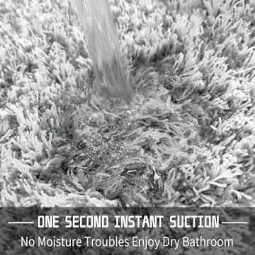 Yimobra Plush Non-Slip Bathroom Rug Soft & Absorbent 24x17