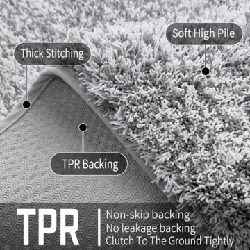 Yimobra Plush Non-Slip Bathroom Rug Soft & Absorbent 24x17