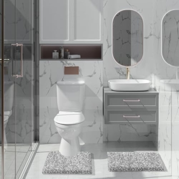 Yimobra Plush Non-Slip Bathroom Rug Soft & Absorbent 24x17