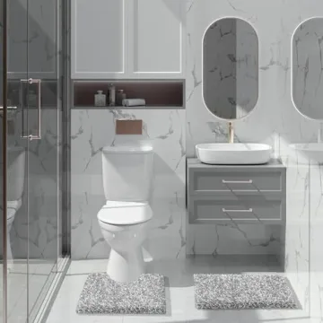 Yimobra Plush Non-Slip Bathroom Rug Soft & Absorbent 24x17