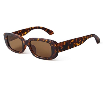 ADE WU Rectangle Sunglasses - Retro Style, Unisex, UV400