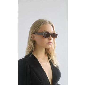 ADE WU Rectangle Sunglasses - Retro Style, Unisex, UV400