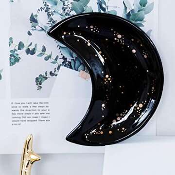 Small Moon Jewelry Dish - Elegant Decorative Tray