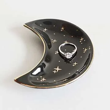Small Moon Jewelry Dish - Elegant Decorative Tray