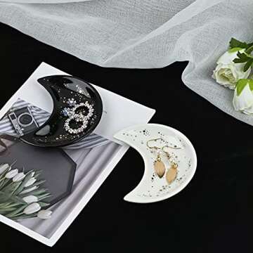 Small Moon Jewelry Dish - Elegant Decorative Tray