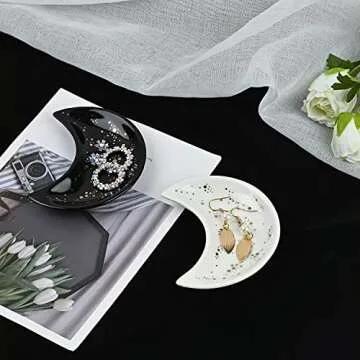 Small Moon Jewelry Dish - Elegant Decorative Tray