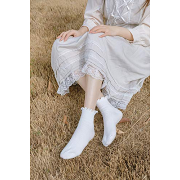 Chic SRYL Women Ankle Socks Ruffle Design for Comfort