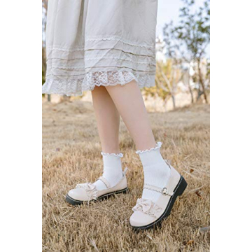Chic SRYL Women Ankle Socks Ruffle Design for Comfort