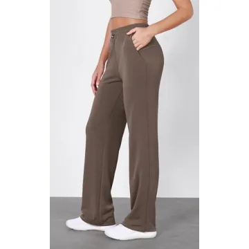ODODOS Women's Soft Wide Leg Pants with Adjustable Waist
