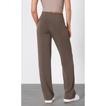 ODODOS Women's Soft Wide Leg Pants with Adjustable Waist