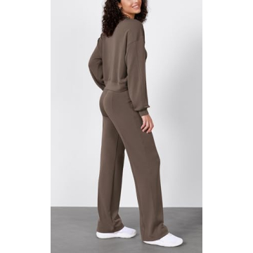ODODOS Women's Soft Wide Leg Pants with Adjustable Waist