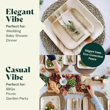 Chic Palm Leaf Disposable Plates - Biodegradable and Elegant