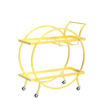 Stylish SMARTISBEAUTY Gold Bar Cart for Elegant Entertaining