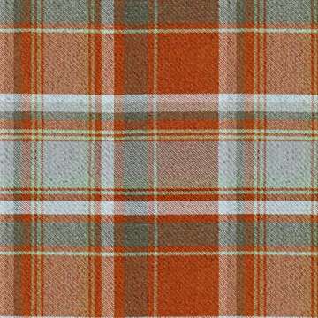 McAlister Textiles Heritage Tartan Throw Cushion Covers 17 x 17 Inches. Highlands Scatter Pillows for Sofas & Bedroom Terracotta Orange