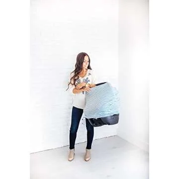 Copper Pearl Multi-Use Cover: Car Seat Covers, Nursing Cover, and Stroller Cover for Sun - Stretchy Fabric, All-Season Use, Stylish Designs, Easy Access for Moms - Finn