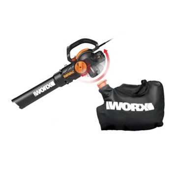 WORX Trivac 3-in-1 Electric Leaf Blower, Mulcher & Vacuum WG512 - Powerful Yard Tool