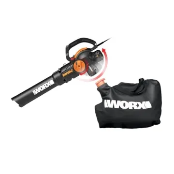 WORX Trivac 3-in-1 Electric Leaf Blower, Mulcher & Vacuum WG512 - Powerful Yard Tool