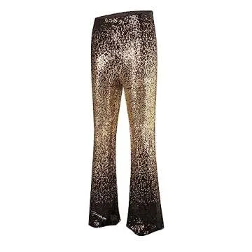 EVALESS Sequin Flared Trousers for Trendy Women