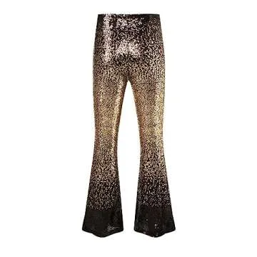 EVALESS Sequin Flared Trousers for Trendy Women