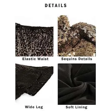 EVALESS Sequin Flared Trousers for Trendy Women