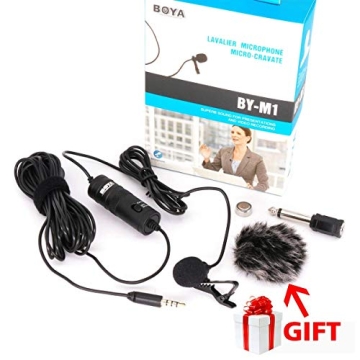 BOYA by-M1 Lavalier Microphone for iPhone DSLR PC