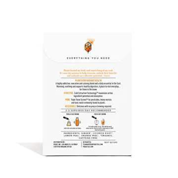 Pique Organic Ginger Digestion Elixir - Caffeine-Free Herbal Tea, Support Healthy Digestion and Meta...