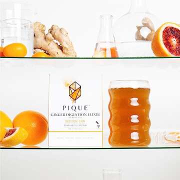 Pique Organic Ginger Digestion Elixir - Caffeine-Free Herbal Tea, Support Healthy Digestion and Metabolism - 28 Single Serve Sticks (Pack of 2)