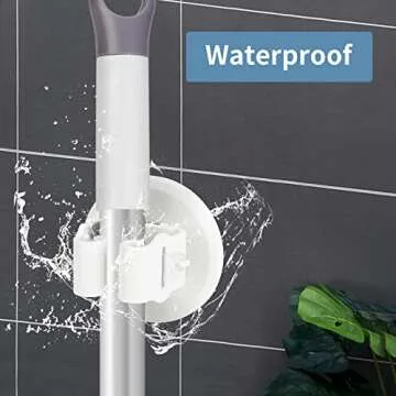 CCTIVED Broom Holder Wall Mount - Easy Installation & Durable