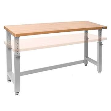 Seville Classics UltraHD 72" W X 25" D Wood Top Height Adjustable Workbench 2000 Lb Capacity