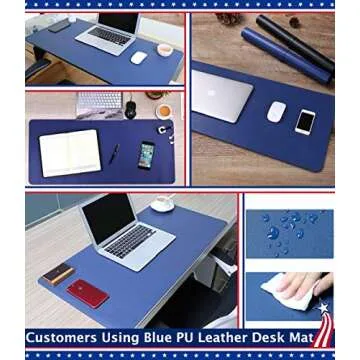 17x36 Inch Elegant PU Leather Desk Pad for All Ages