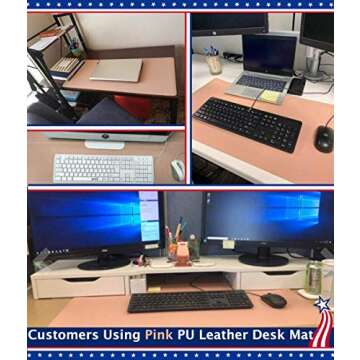 17x36 Inch Elegant PU Leather Desk Pad for All Ages