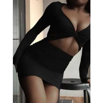 XXTAXN Sexy Bodycon Mini Dress for Nightlife & Parties