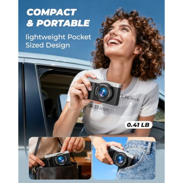 Compact 4K Digital Camera with 64MP & AutoFocus for Travel
