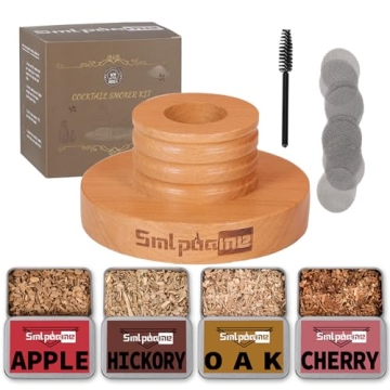 Cocktail Smoker Kit, Old Fashioned Smoker Kit for Bourbon Whiskey Drink, Smoker Infuser Kit with 4 F...