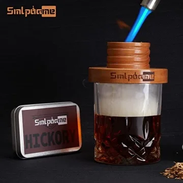 Cocktail Smoker Kit, Old Fashioned Smoker Kit for Bourbon Whiskey Drink, Smoker Infuser Kit with 4 Flavors Wood Chips, Birthday Christmas Gifts for Husband, Men, Dad